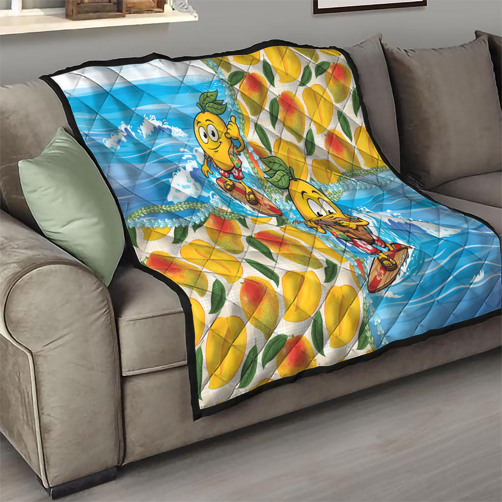 Aloha Hawaii Summer Quilt Hawaiian Lei Surfing Mango Palaka Motifs