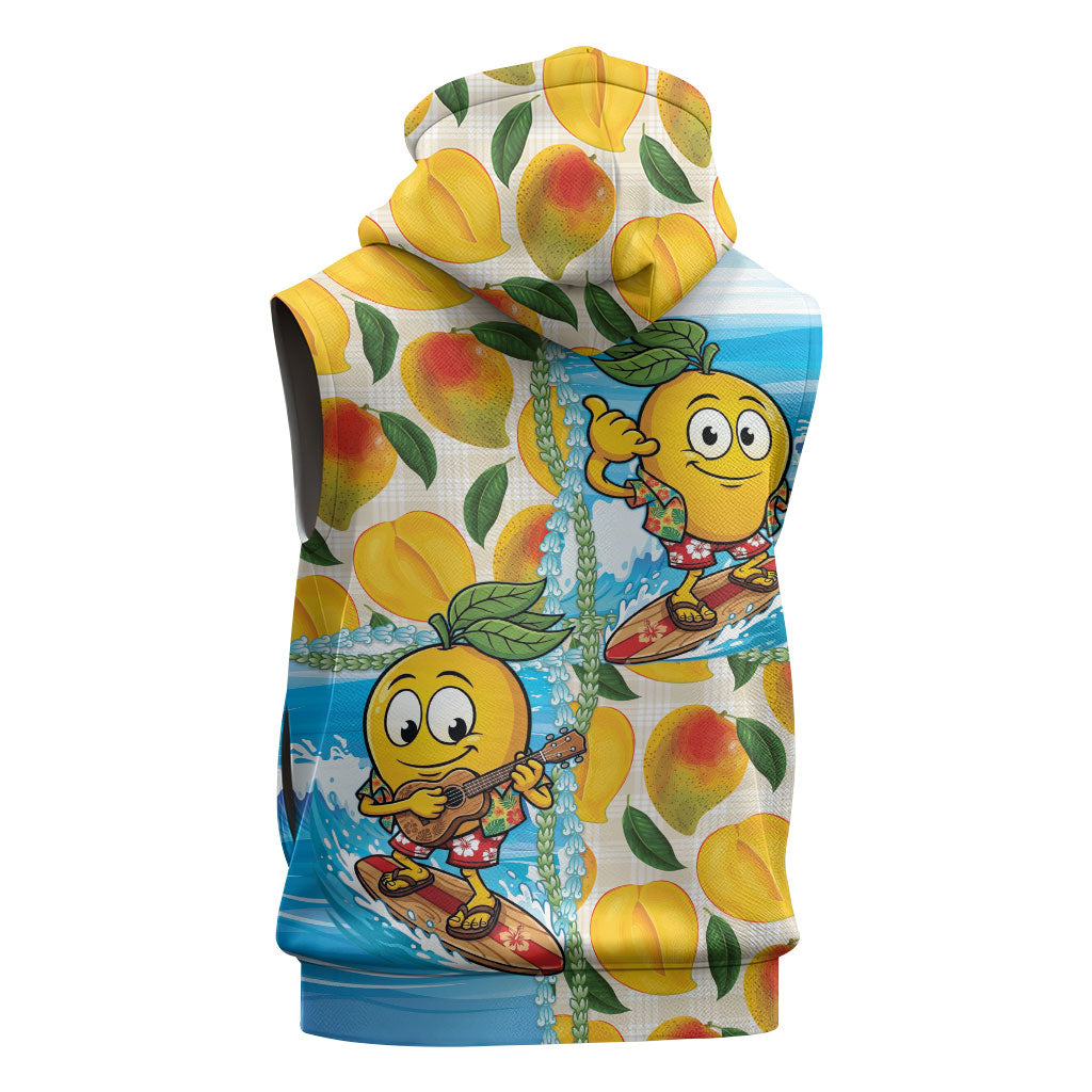 Aloha Hawaii Summer Sleeveless Zip Hoodie Hawaiian Lei Surfing Mango Palaka Motifs