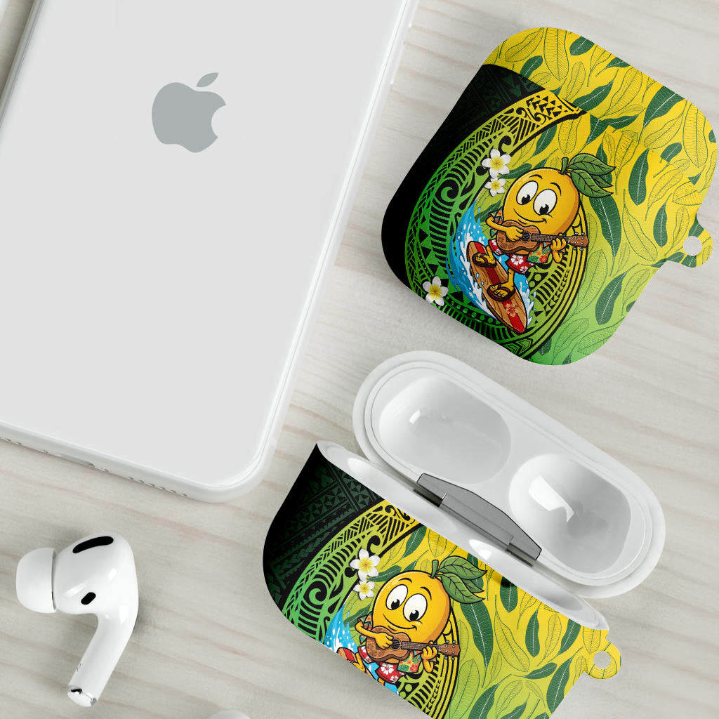 Hawaii Surfing Mango AirPods Case Manako Polynesian Fish Hook