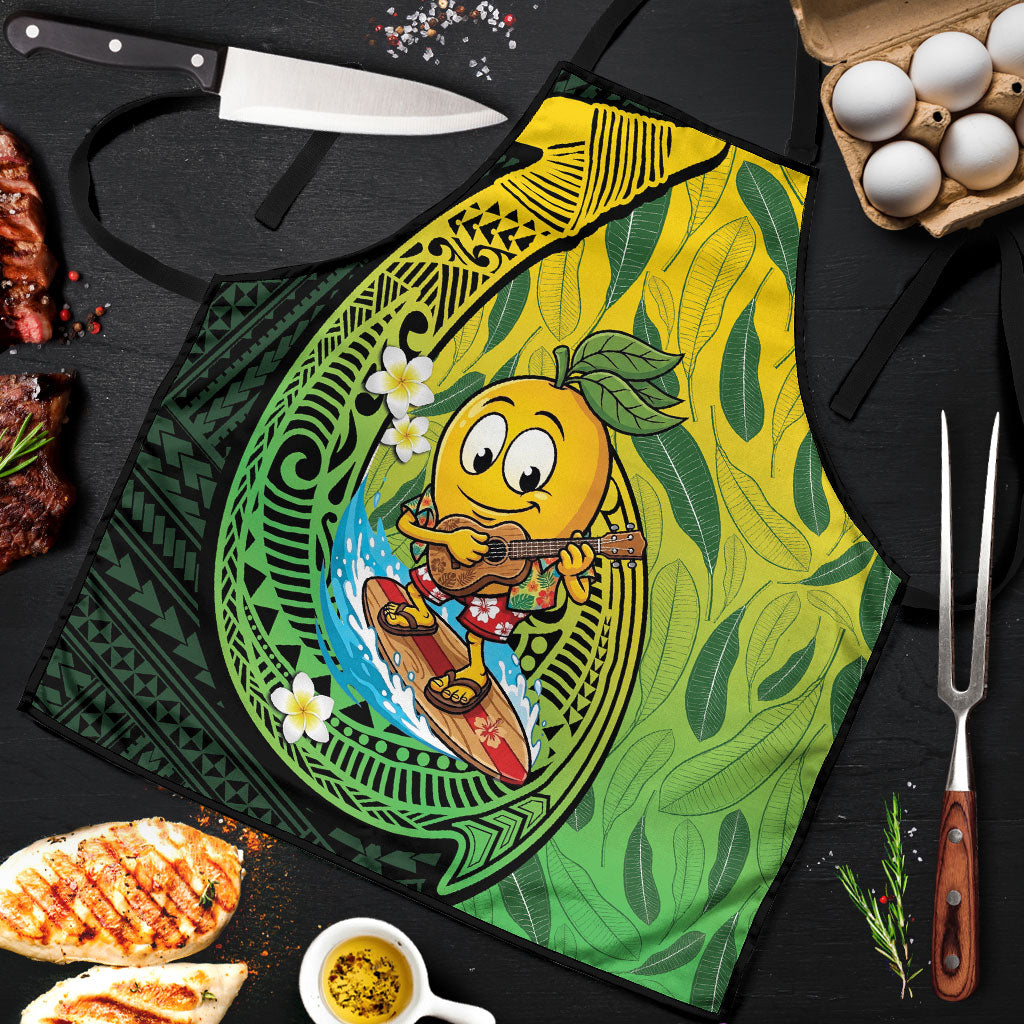 Hawaii Surfing Mango Apron Manako Polynesian Fish Hook