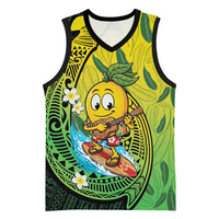 Hawaii Surfing Mango Basketball Jersey Manako Polynesian Fish Hook