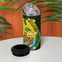 Hawaii Surfing Mango 4 in 1 Can Cooler Tumbler Manako Polynesian Fish Hook