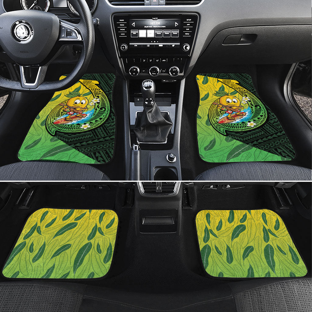 Hawaii Surfing Mango Car Mats Manako Polynesian Fish Hook