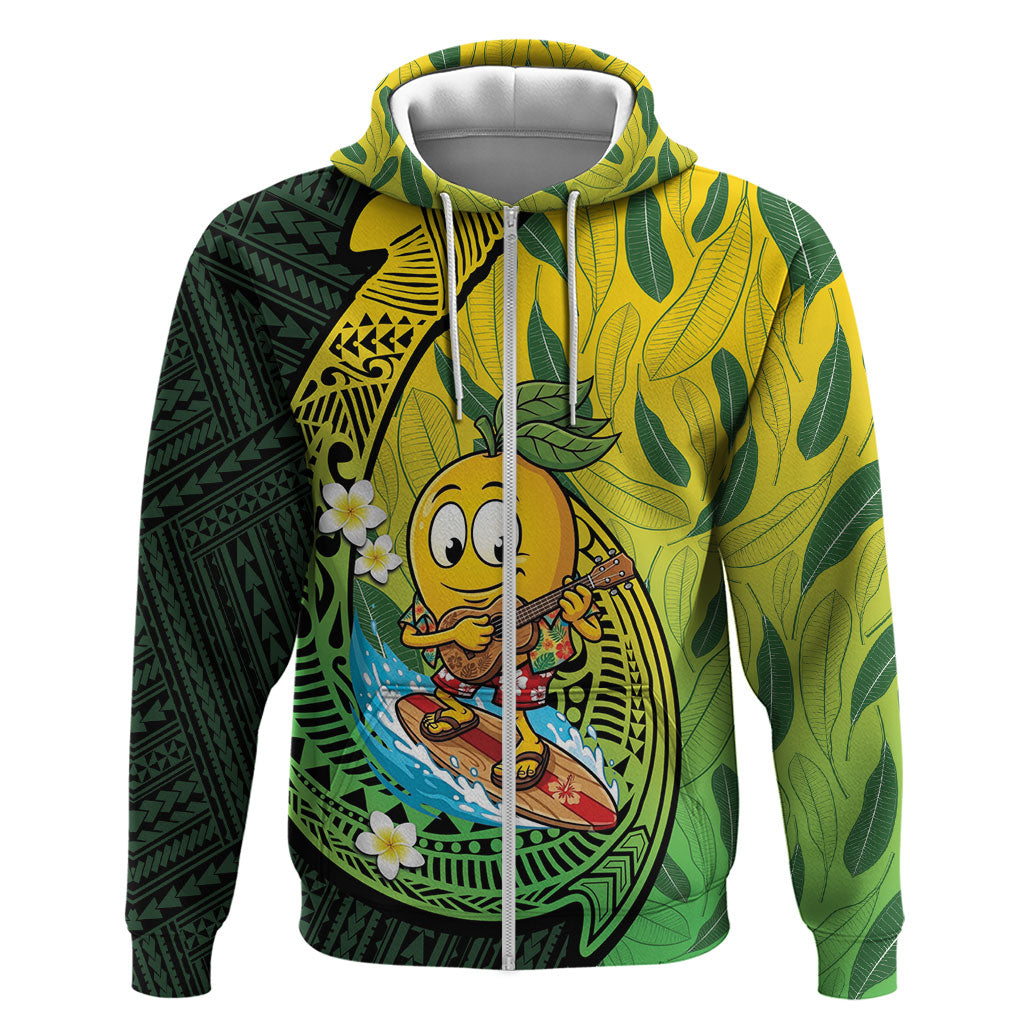 Hawaii Surfing Mango Hoodie Manako Polynesian Fish Hook