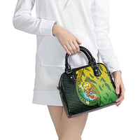 Hawaii Surfing Mango Shoulder Handbag Manako Polynesian Fish Hook