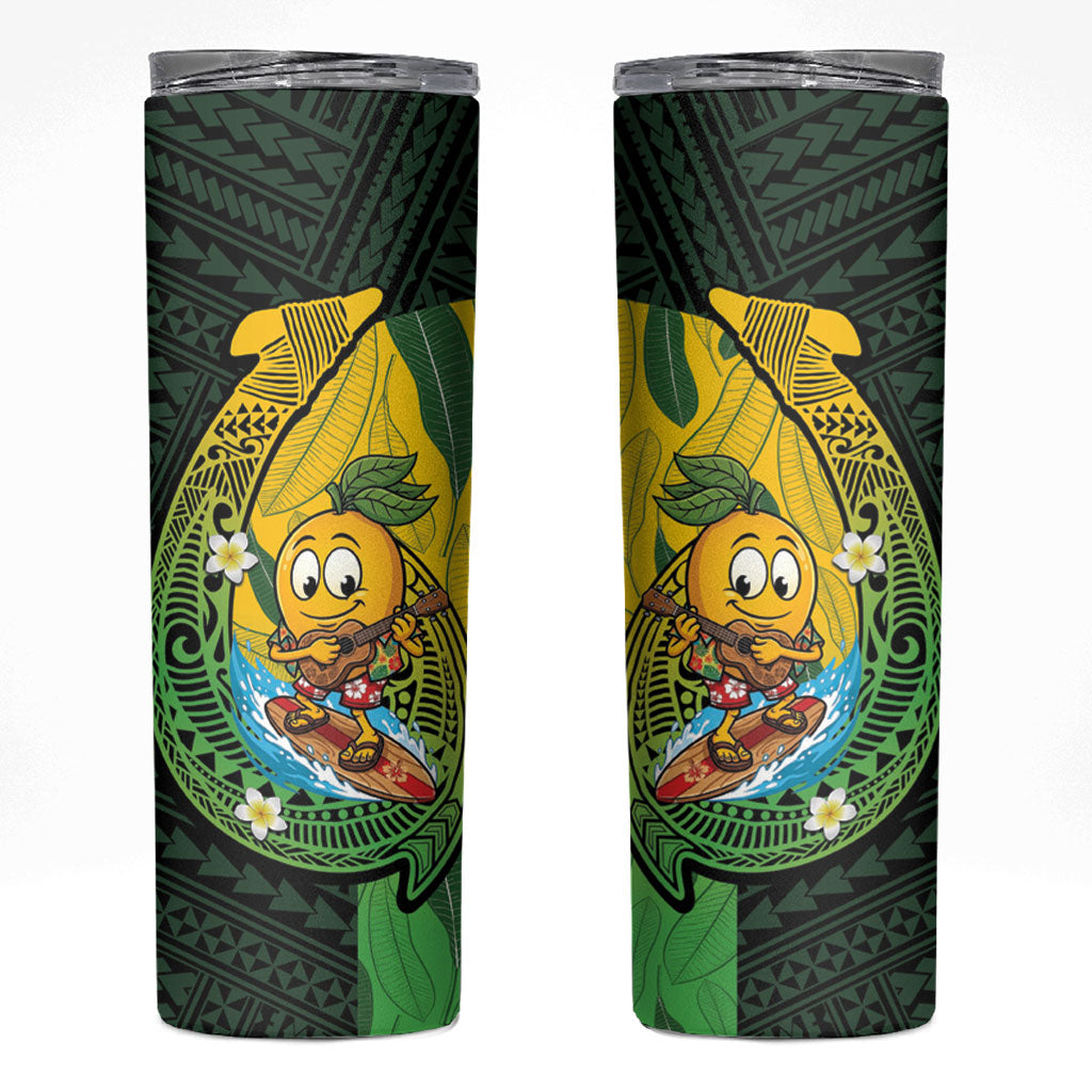Hawaii Surfing Mango Skinny Tumbler Manako Polynesian Fish Hook