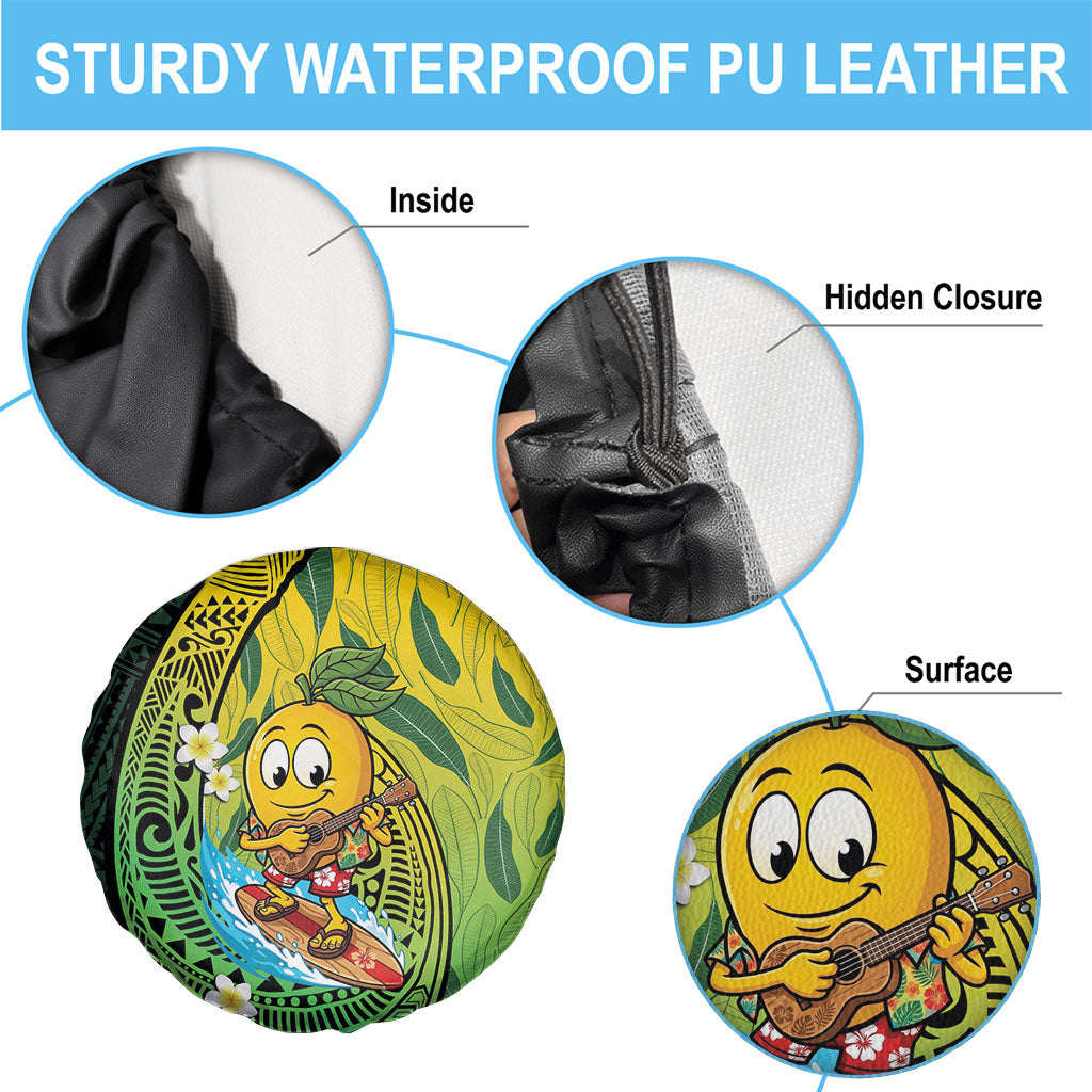 Hawaii Surfing Mango Spare Tire Cover Manako Polynesian Fish Hook