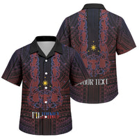Filipino Barong Tagalog Inspired Personalised Family Matching Tank Maxi Dress and Hawaiian Shirt Mabuhay Philippines Festival Polynesian Pattern LT14 Son's Shirt Black - Polynesian Pride