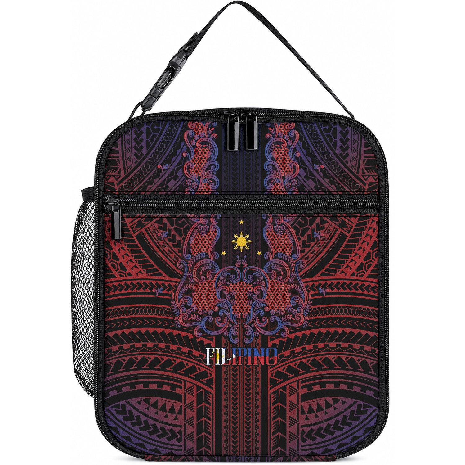 Filipino Barong Tagalog Inspired Lunch Bag Mabuhay Philippines Festival Polynesian Pattern