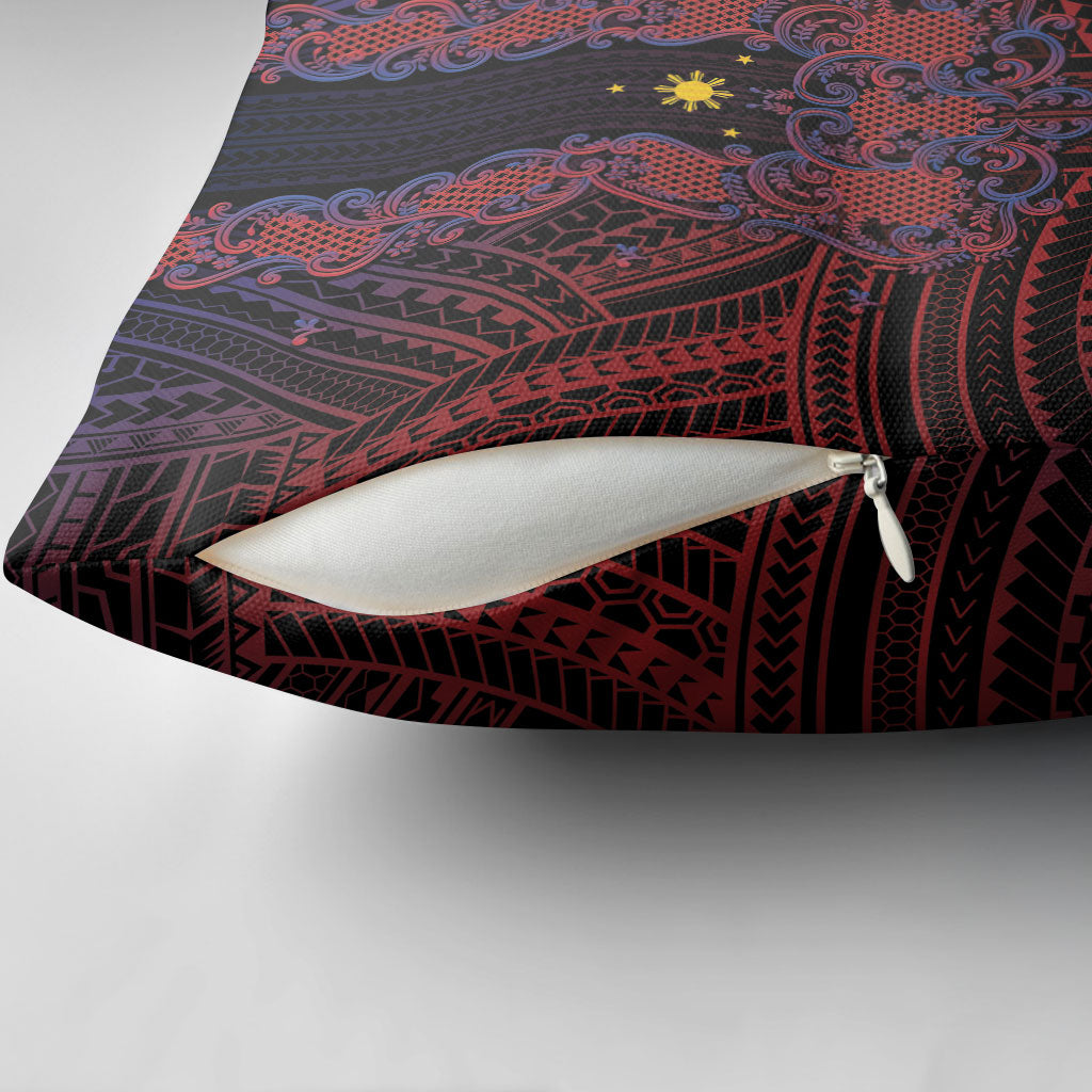 Filipino Barong Tagalog Inspired Pillow Cover Mabuhay Philippines Festival Polynesian Pattern LT14 - Polynesian Pride