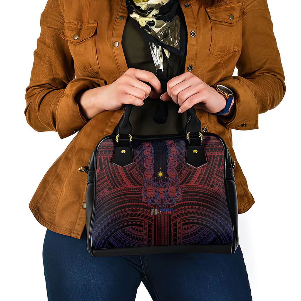 Filipino Barong Tagalog Inspired Shoulder Handbag Mabuhay Philippines Festival Polynesian Pattern LT14 - Polynesian Pride