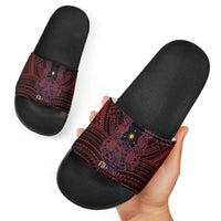 Filipino Barong Tagalog Inspired Slide Sandals Mabuhay Philippines Festival Polynesian Pattern LT14 - Polynesian Pride