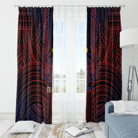 Filipino Barong Tagalog Inspired Window Curtain Mabuhay Philippines Festival Polynesian Pattern LT14 - Polynesian Pride