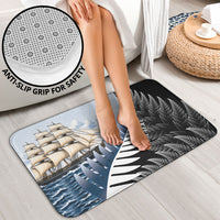 Personalised New Zealand Pakeha Bathroom Set Kiwi Silver Fern and Sailing Ship Compass LT14 - Polynesian Pride