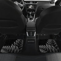 New Zealand Pakeha Car Mats Kiwi Silver Fern and Sailing Ship Compass LT14 Set 2pcs - Back Blue - Polynesian Pride