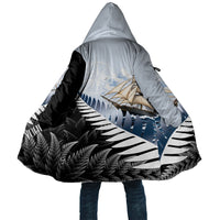 Personalised New Zealand Pakeha Cloak Kiwi Silver Fern and Sailing Ship Compass LT14 Unisex Blue - Polynesian Pride