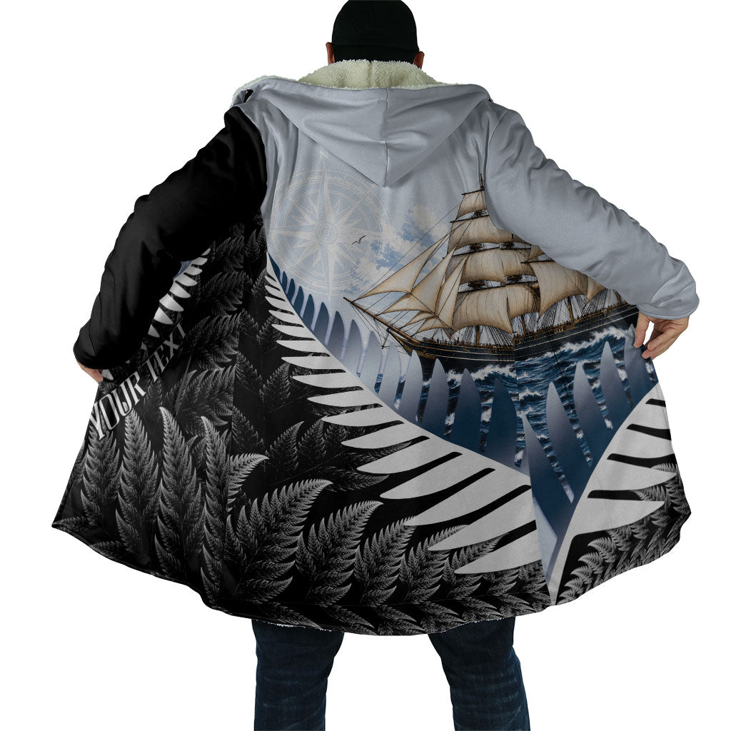 Personalised New Zealand Pakeha Cloak Kiwi Silver Fern and Sailing Ship Compass LT14 - Polynesian Pride