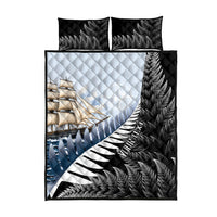 Personalised New Zealand Pakeha Quilt Bed Set Kiwi Silver Fern and Sailing Ship Compass LT14 - Polynesian Pride