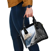 Personalised New Zealand Pakeha Shoulder Handbag Kiwi Silver Fern and Sailing Ship Compass LT14 - Polynesian Pride