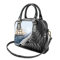 Personalised New Zealand Pakeha Shoulder Handbag Kiwi Silver Fern and Sailing Ship Compass LT14 - Polynesian Pride