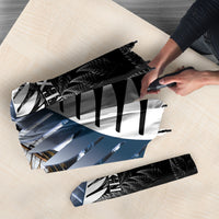 Personalised New Zealand Pakeha Umbrella Kiwi Silver Fern and Sailing Ship Compass LT14 - Polynesian Pride