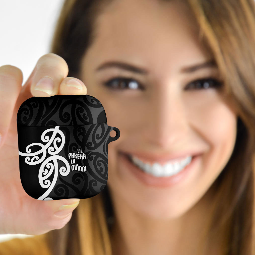 Lil Pakeha Lil Maori New Zealand AirPods Case Kiwi Proud Mangopare Pattern LT14 - Polynesian Pride