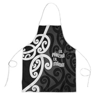 Lil Pakeha Lil Maori New Zealand Apron Kiwi Proud Mangopare Pattern LT14 Black - Polynesian Pride