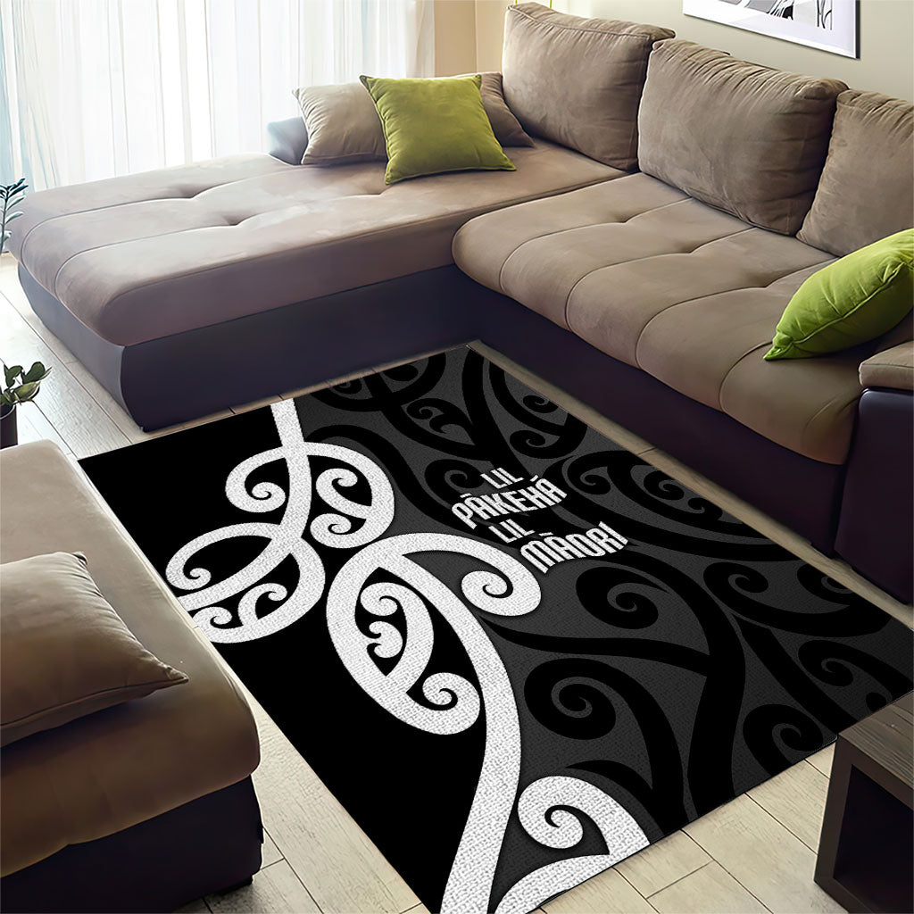 Lil Pakeha Lil Maori New Zealand Area Rug Kiwi Proud Mangopare Pattern LT14 - Polynesian Pride