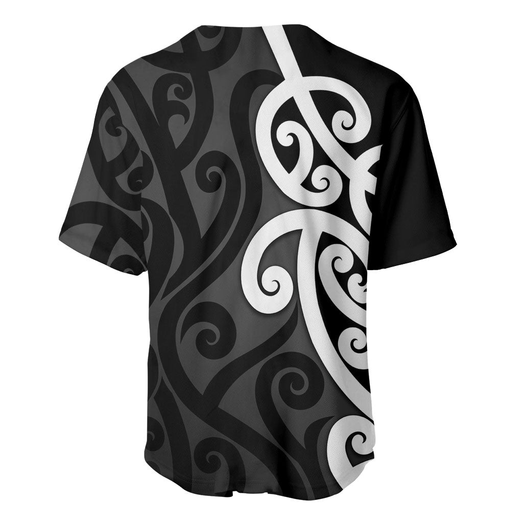 Lil Pakeha Lil Maori New Zealand Baseball Jersey Kiwi Proud Mangopare Pattern LT14 - Polynesian Pride