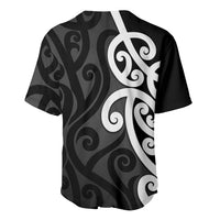 Lil Pakeha Lil Maori New Zealand Baseball Jersey Kiwi Proud Mangopare Pattern LT14 - Polynesian Pride