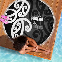 Lil Pakeha Lil Maori New Zealand Beach Blanket Kiwi Proud Mangopare Pattern LT14 - Polynesian Pride