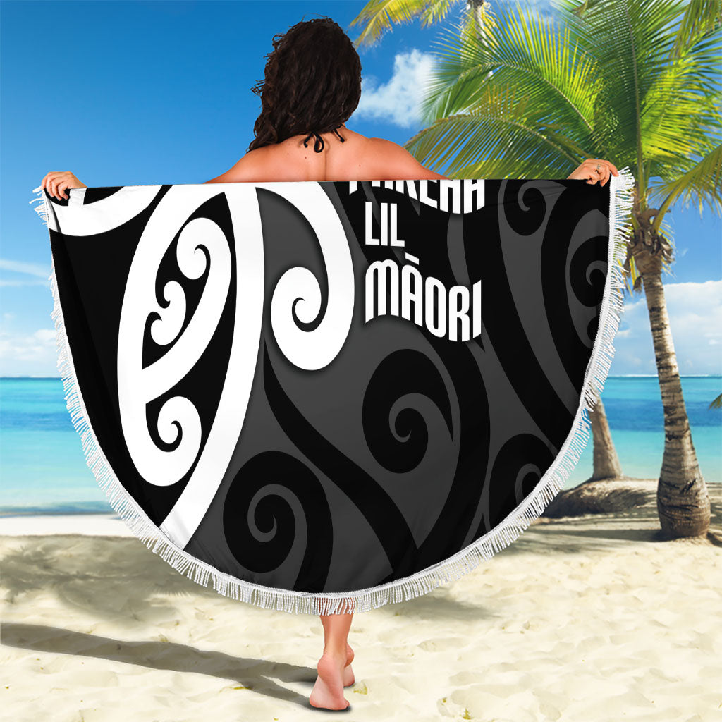 Lil Pakeha Lil Maori New Zealand Beach Blanket Kiwi Proud Mangopare Pattern LT14 - Polynesian Pride