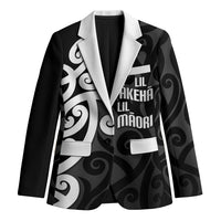 Lil Pakeha Lil Maori New Zealand Blazer Kiwi Proud Mangopare Pattern LT14 Unisex Black - Polynesian Pride