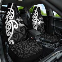 Lil Pakeha Lil Maori New Zealand Car Seat Cover Kiwi Proud Mangopare Pattern LT14 One Size Black - Polynesian Pride