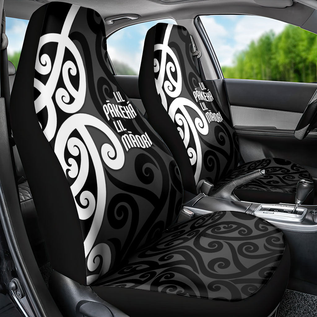 Lil Pakeha Lil Maori New Zealand Car Seat Cover Kiwi Proud Mangopare Pattern LT14 - Polynesian Pride