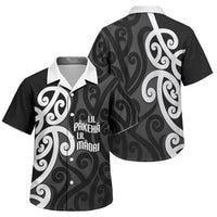Lil Pakeha Lil Maori New Zealand Family Matching Mermaid Dress and Hawaiian Shirt Kiwi Proud Mangopare Pattern LT14 Son's Shirt Black - Polynesian Pride