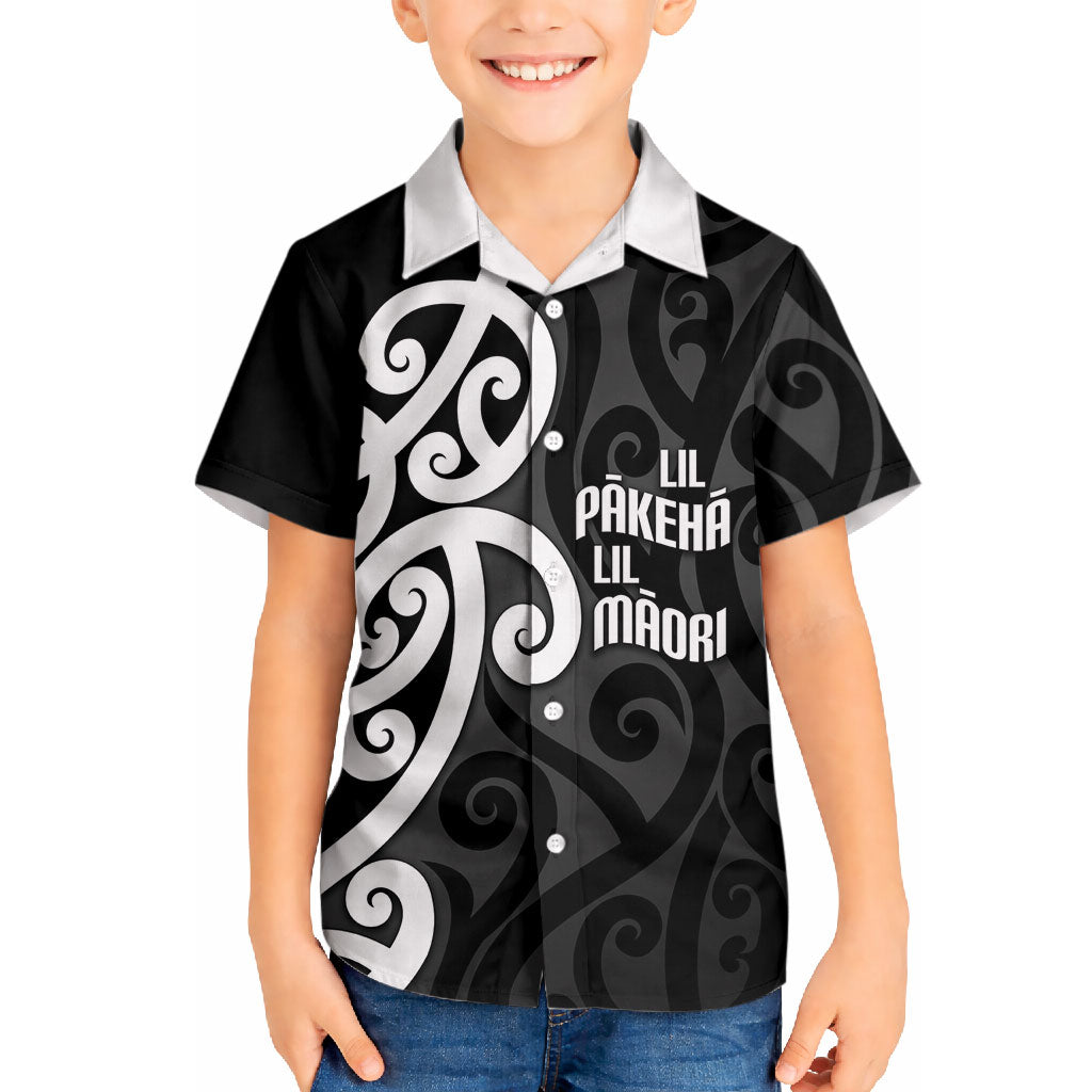Lil Pakeha Lil Maori New Zealand Hawaiian Shirt Kiwi Proud Mangopare Pattern LT14 - Polynesian Pride