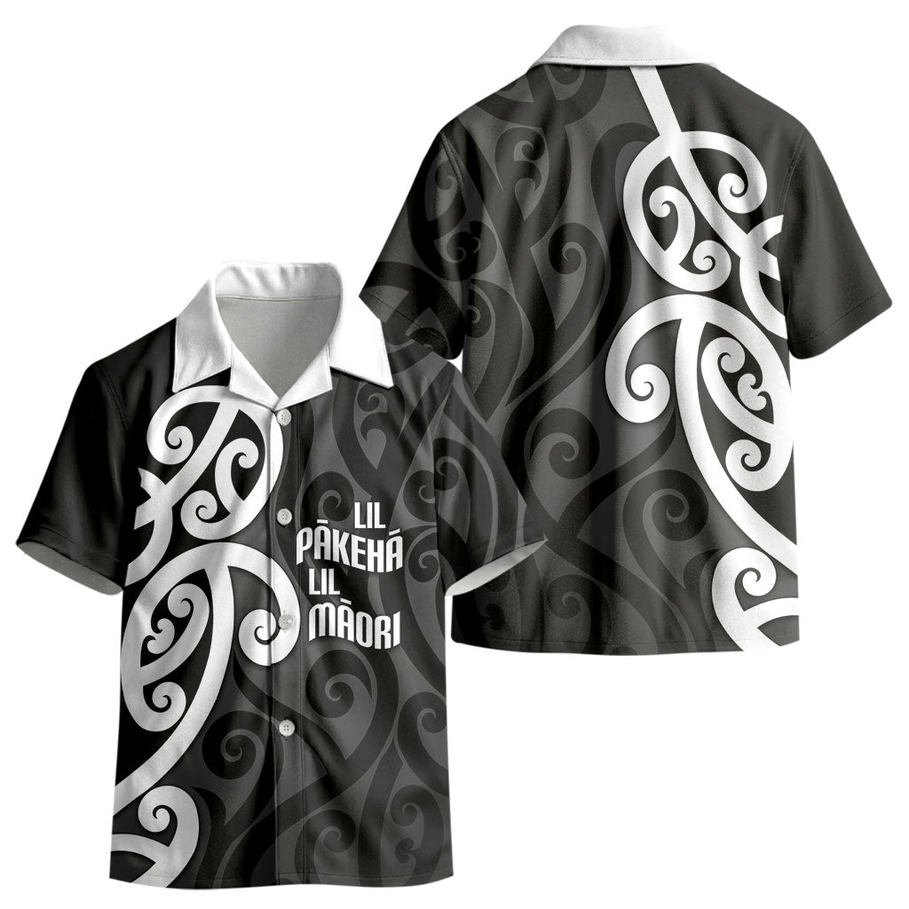 Lil Pakeha Lil Maori New Zealand Kid Hawaiian Shirt Kiwi Proud Mangopare Pattern LT14 - Polynesian Pride