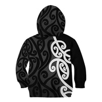 Lil Pakeha Lil Maori New Zealand Kid Hoodie Kiwi Proud Mangopare Pattern LT14 - Polynesian Pride
