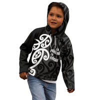 Lil Pakeha Lil Maori New Zealand Kid Hoodie Kiwi Proud Mangopare Pattern LT14 - Polynesian Pride