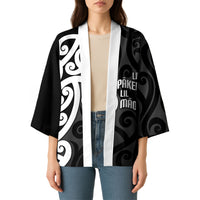 Lil Pakeha Lil Maori New Zealand Kimono Kiwi Proud Mangopare Pattern LT14 - Polynesian Pride