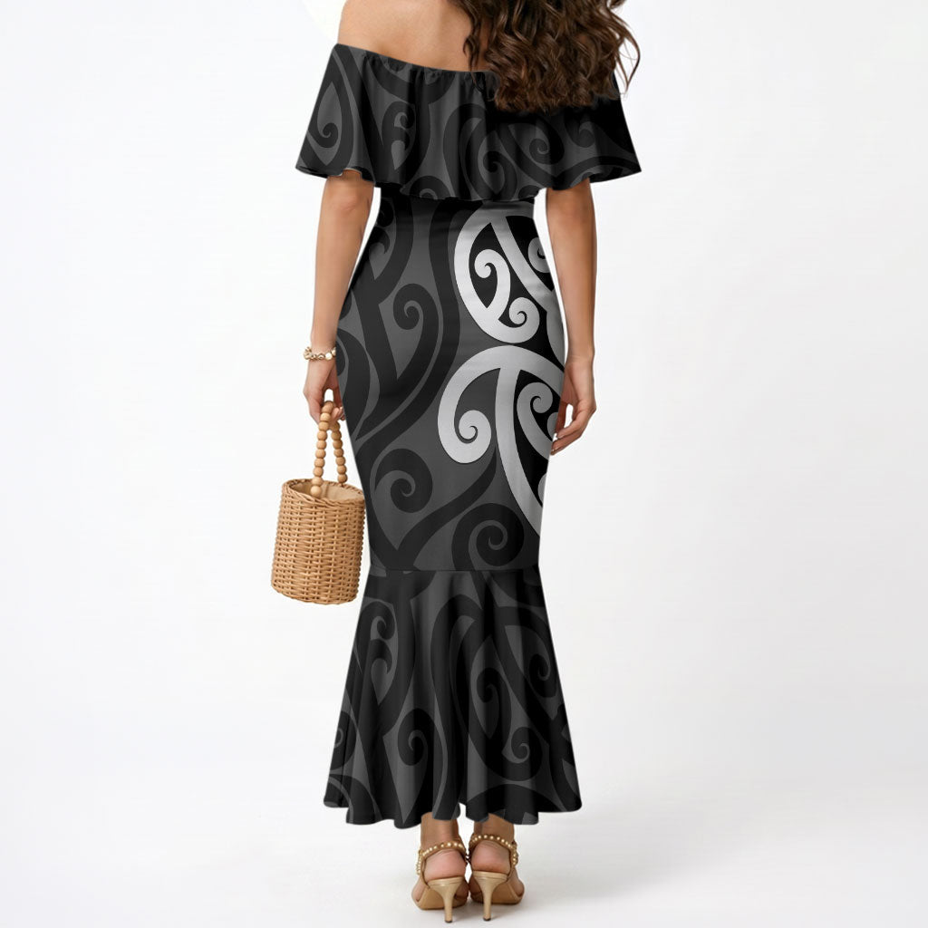 Lil Pakeha Lil Maori New Zealand Mermaid Dress Kiwi Proud Mangopare Pattern LT14 - Polynesian Pride