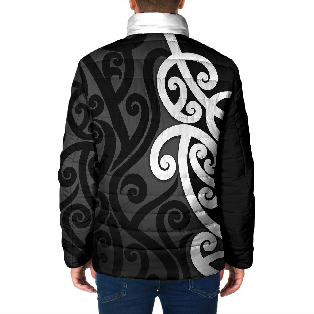 Lil Pakeha Lil Maori New Zealand Padded Jacket Kiwi Proud Mangopare Pattern LT14 - Polynesian Pride