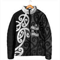 Lil Pakeha Lil Maori New Zealand Padded Jacket Kiwi Proud Mangopare Pattern LT14 - Polynesian Pride