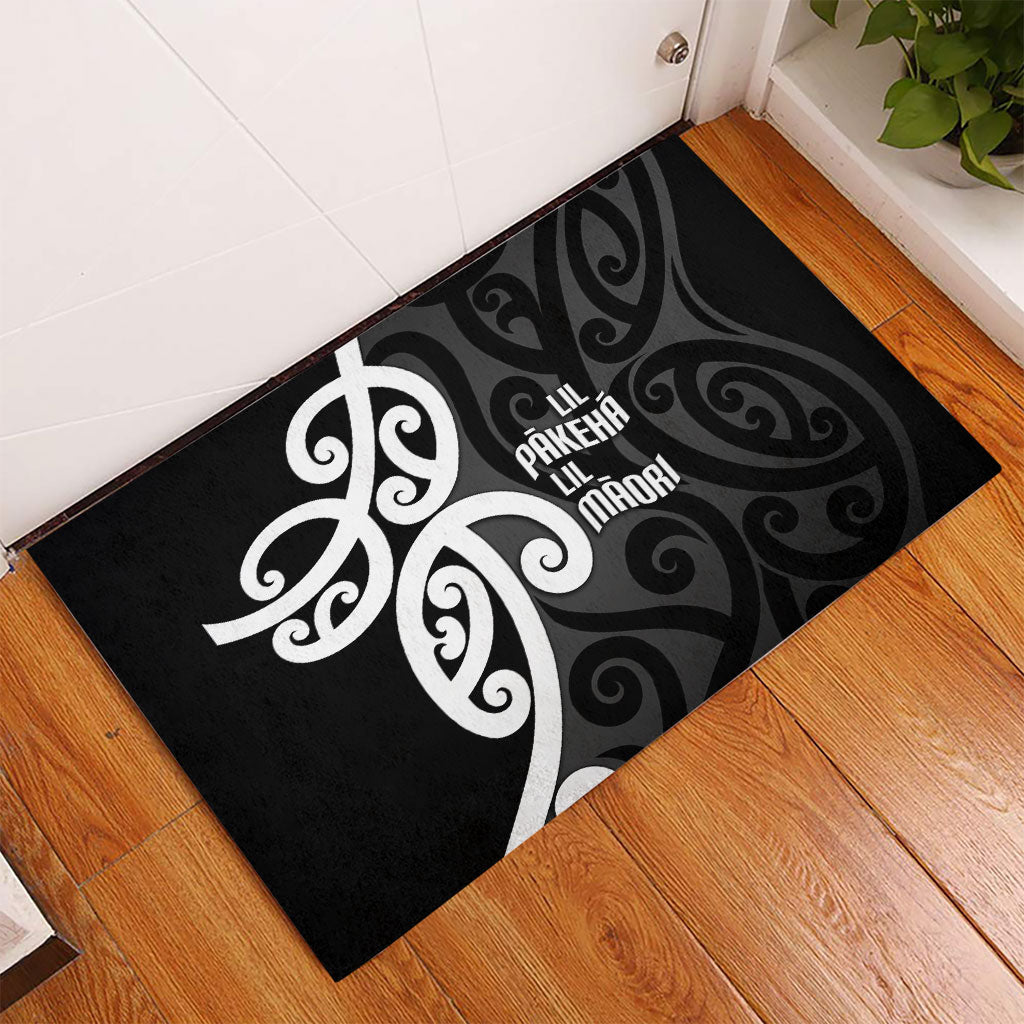 Lil Pakeha Lil Maori New Zealand Rubber Doormat Kiwi Proud Mangopare Pattern LT14 - Polynesian Pride