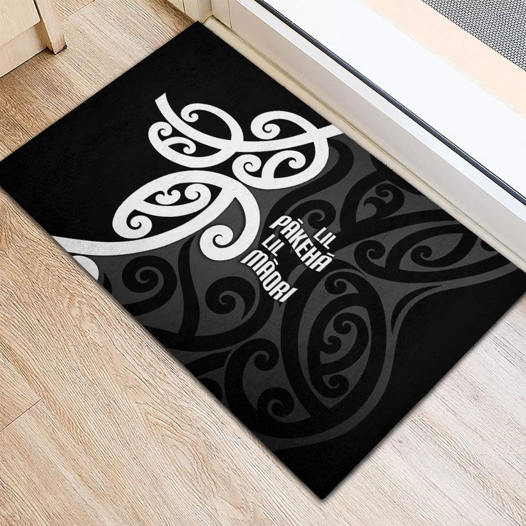 Lil Pakeha Lil Maori New Zealand Rubber Doormat Kiwi Proud Mangopare Pattern LT14 - Polynesian Pride