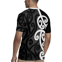 Lil Pakeha Lil Maori New Zealand Rugby Jersey Kiwi Proud Mangopare Pattern LT14 - Polynesian Pride