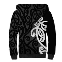 Lil Pakeha Lil Maori New Zealand Sherpa Hoodie Kiwi Proud Mangopare Pattern LT14 - Polynesian Pride
