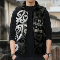Lil Pakeha Lil Maori New Zealand Sleeveless Puffer Jacket Kiwi Proud Mangopare Pattern LT14 - Polynesian Pride