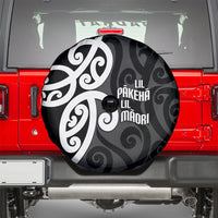 Lil Pakeha Lil Maori New Zealand Spare Tire Cover Kiwi Proud Mangopare Pattern LT14 - Polynesian Pride